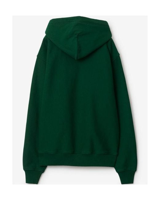 Burberry Green Long Sleeved Drawstring Hoodie for men