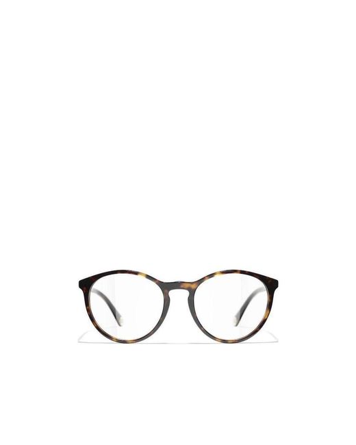 Chanel White Round Frame Flat Mirror