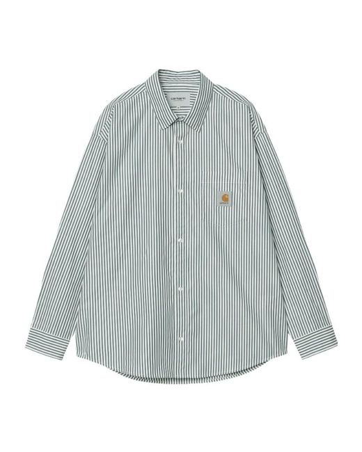 Carhartt Blue Daldry Stripe Shirt for men