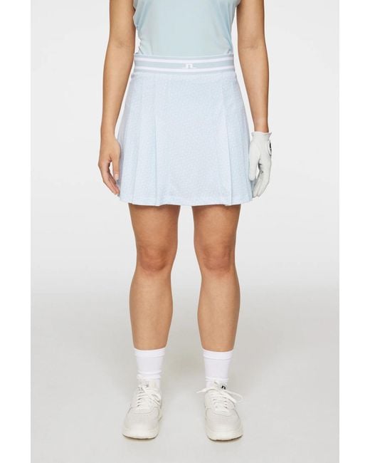 J.Lindeberg Blue Harlow Print Skirt