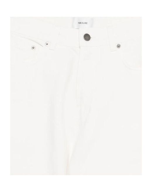 Haikure White Betty Wide-Leg Cropped Jeans