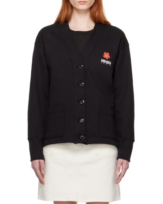KENZO Black Boke Flower Buttoned Cardigan