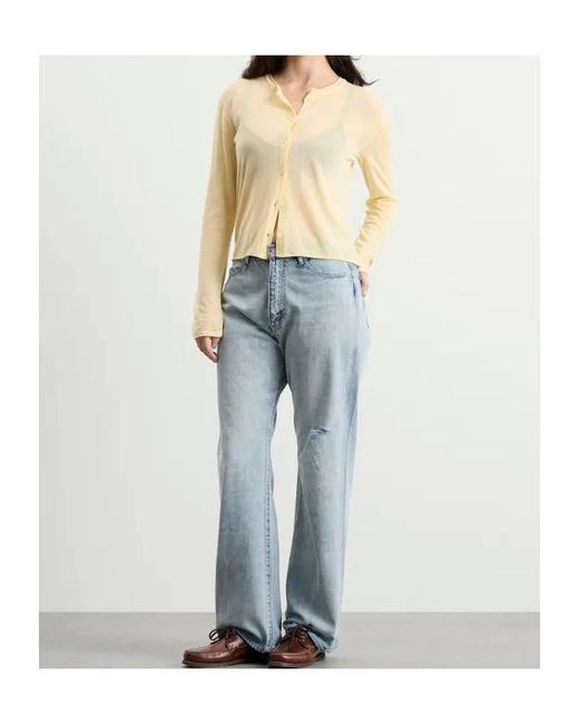 Auralee Blue Straight-Leg Jeans