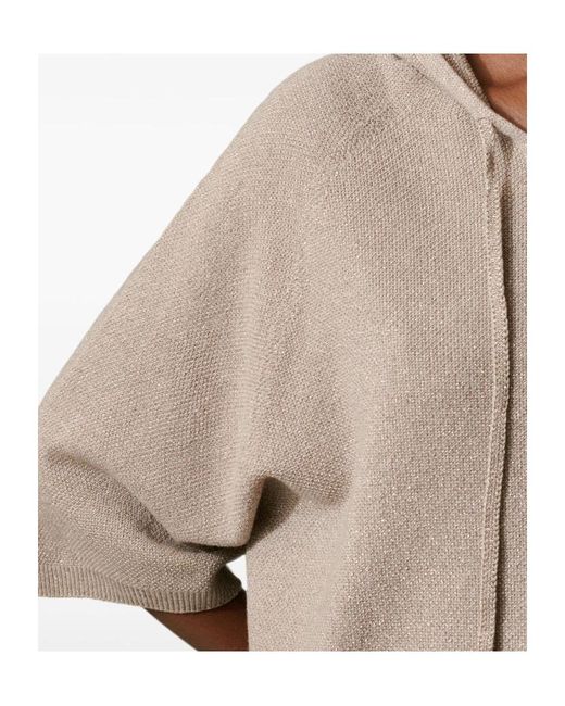 Fabiana Filippi Brown Hooded Knitted Pullover
