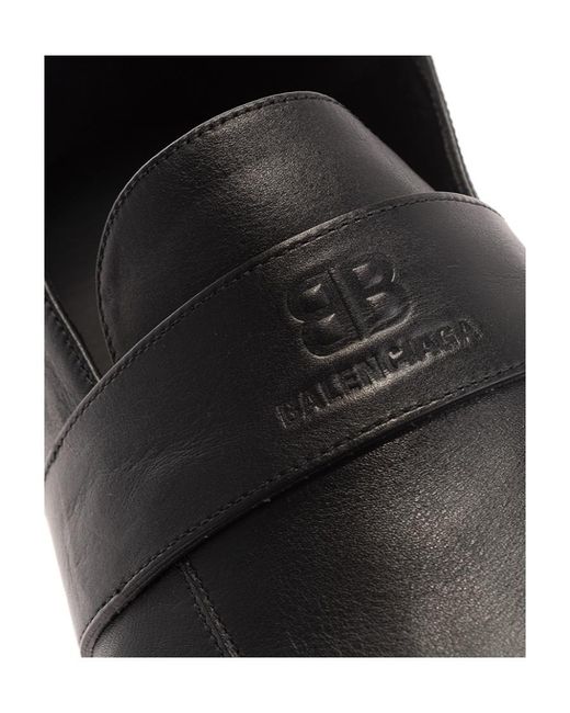 Balenciaga Gray Logo Embossed Business Casual Shoes for men