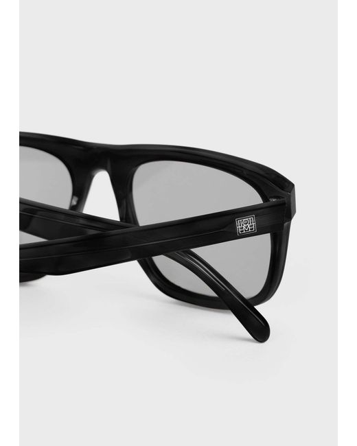 Totême Metallic Totême Logo Plaque The Navigators Square-Frame Sunglasses