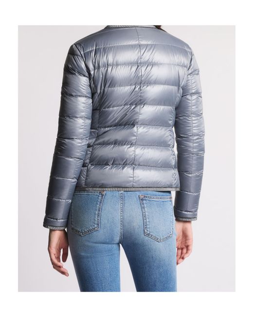 Fay Blue Zip-Up Quilted Jacket