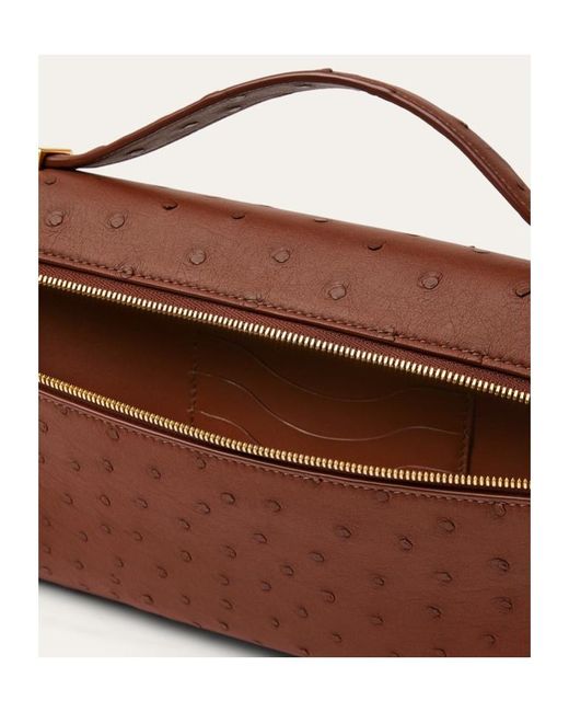 Loro Piana Brown Extra Clutch L29 Tote