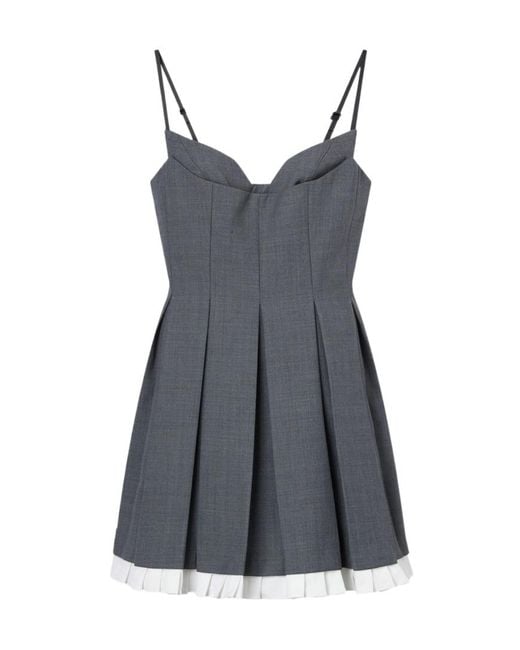 ShuShu/Tong Gray Shushu/Tong Pleated Sweetheart Dress