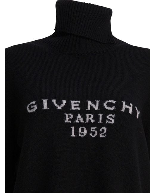 Givenchy Black Paris 1952" Turtleneck Sweater