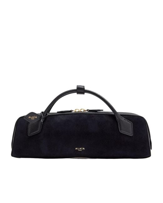 Alaïa Blue Le Teckel Suede Clutch