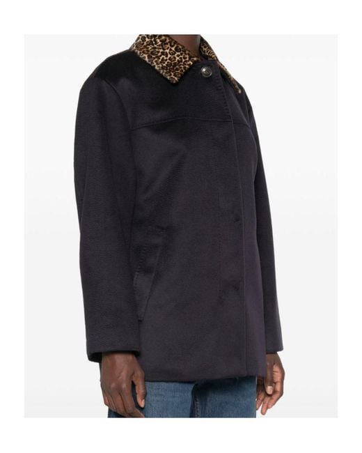Max Mara Blue Studio Mstcalamo Straight Hem Coat