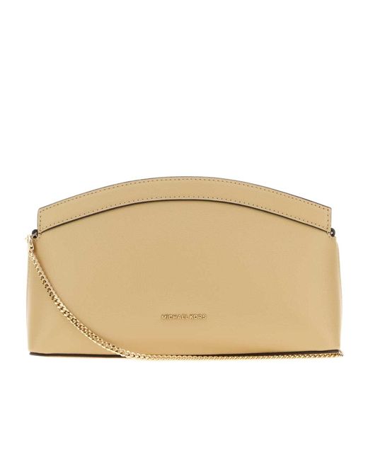 MICHAEL Michael Kors Natural Athena Dome Chain Clutch Bag