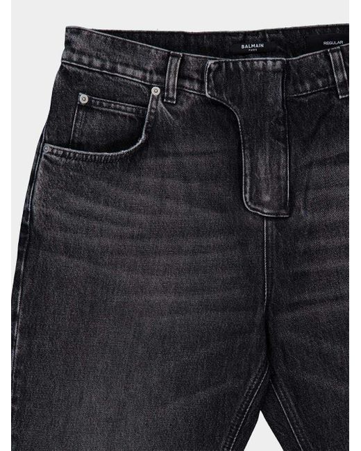Balmain Black Regular-Fit Denim Jeans for men