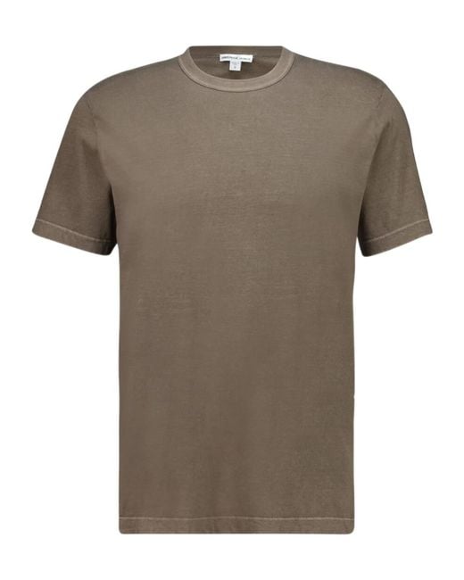 James Perse Gray Crew-Neck Short-Sleeve T-Shirt for men