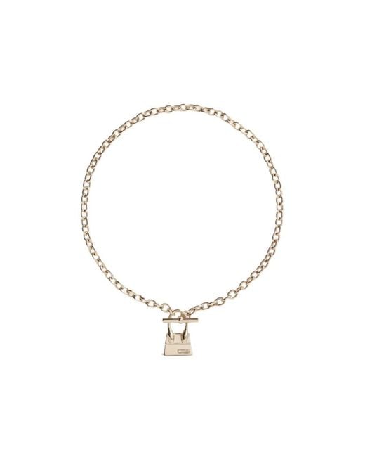 Jacquemus Metallic Le Collier Chiquito Barre Chain-Linked Necklace