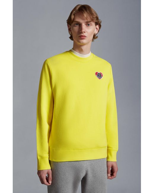 Moncler Yellow Logo Sweatshirt for men