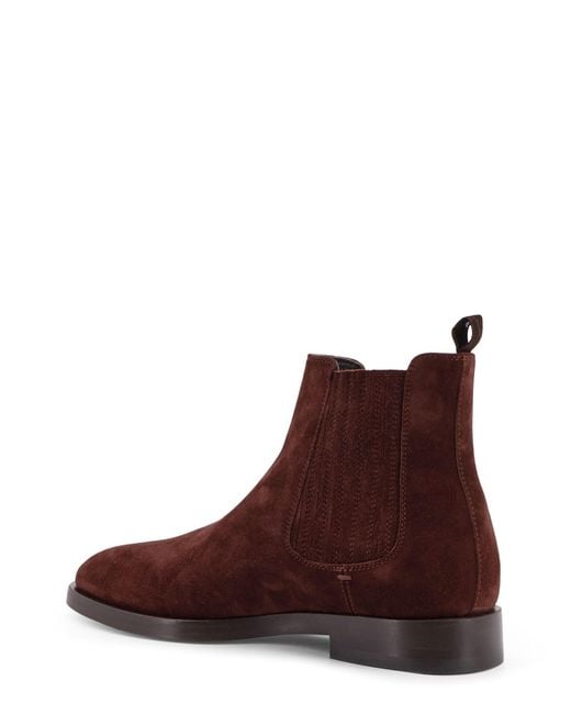 Brunello Cucinelli Brown Slip-On Chelsea Boots for men
