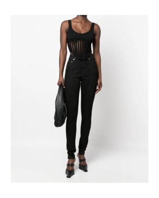 Rick Owens Black High-Waist Skinny-Fit Trousers for men