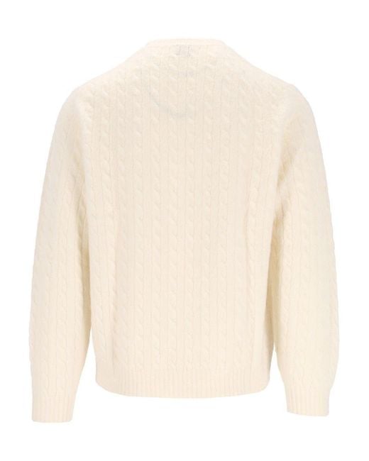 Eleventy White Long-Sleeved Knitwear for men