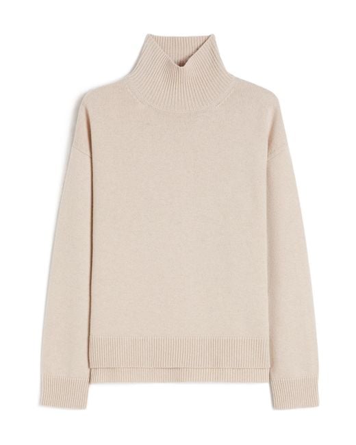 Max Mara Natural Turtleneck Sweater
