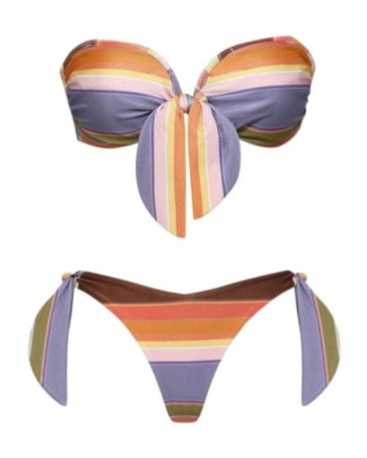 Zimmermann Blue Solstice Scarf Tie Bikini