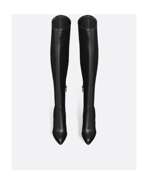 Dior Black D-Fiction Heeled Thigh Boot