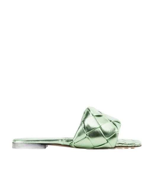 Bottega Veneta Green Padded Lido Sandals