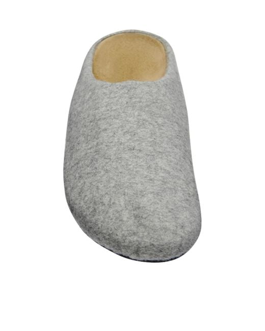The Row Gray Hugo Wool Cashmere Muller Shoes