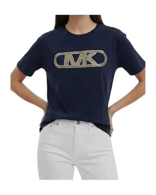 Michael Kors Blue Studded Classic T-Shirt