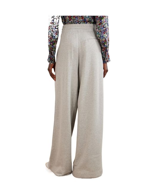 Dries Van Noten White Wide Leg Drawstring Trousers