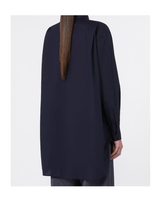 Max Mara Blue Mozaert Long-Sleeved Shirt