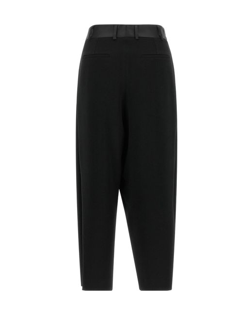 Alberto Biani Black Asymmetrical Panel Pants