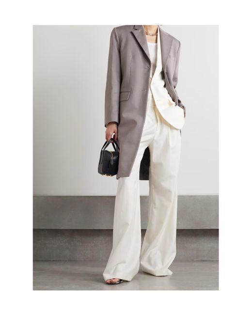 Nili Lotan Gray Glenn Button-Down Coat