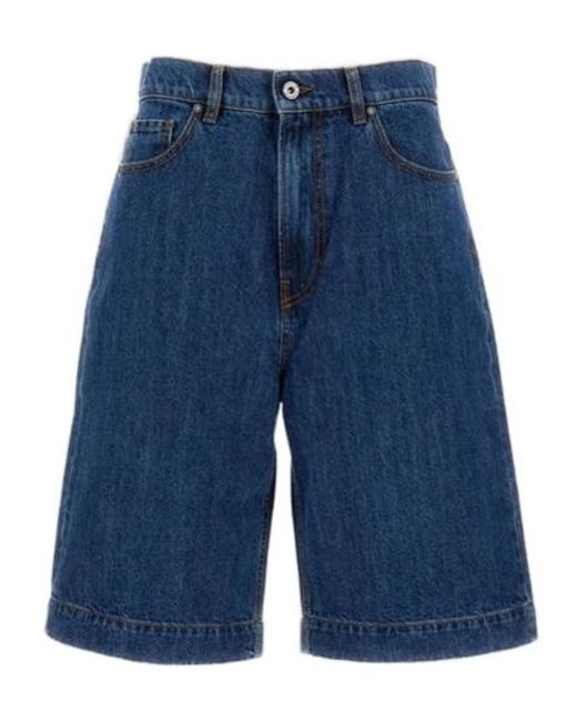 P.A.R.O.S.H. Blue Denim Bermuda Shorts