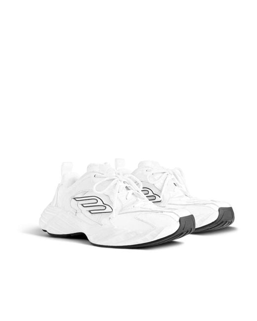 Balenciaga White Monday Lace-Up Sneakers for men