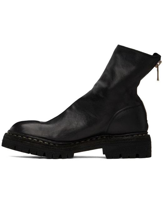Guidi Black Zippered Short Boots