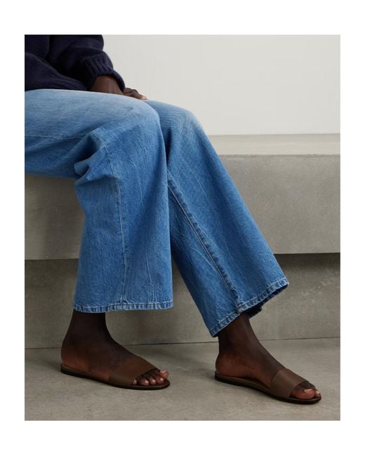 The Row Brown Flat Sandals
