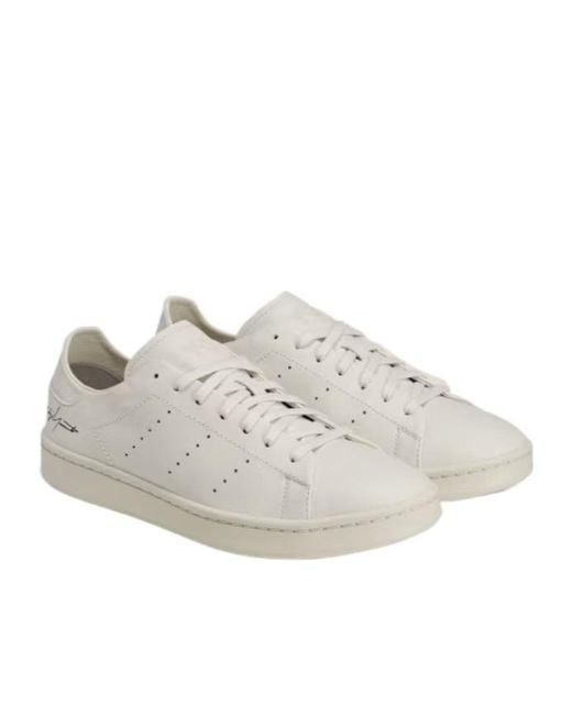 Y-3 White Lace-Up Sneakers for men