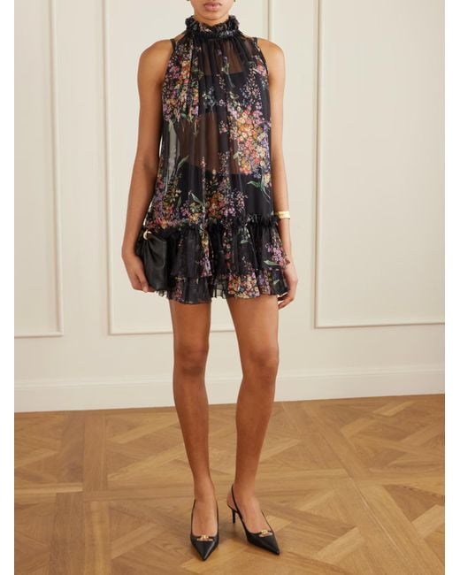 Dolce & Gabbana Black Floral Motif Dress