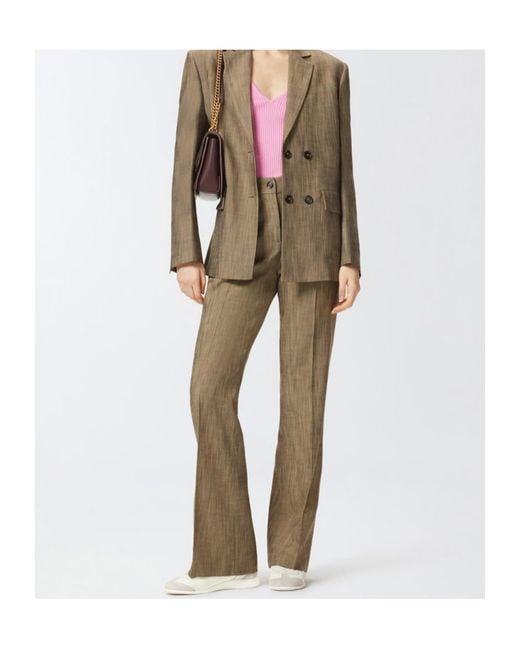 Pinko Natural Flared Suit Trousers