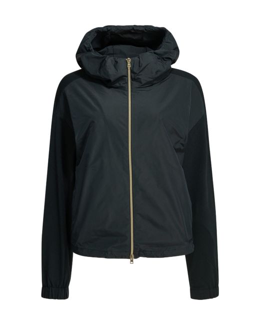Herno Black Zip-Up Relaxed Fit Jacket