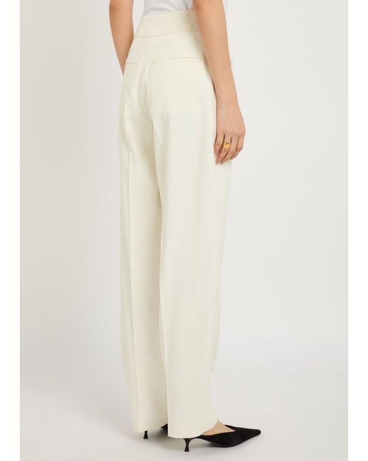 Joseph White Aix Tapered Stretch-Crepe Trousers