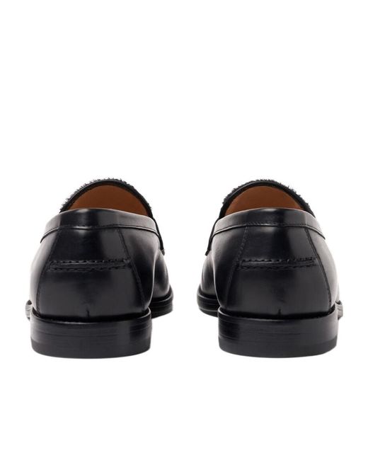 Scarosso Black Round-Toe Loafers for men