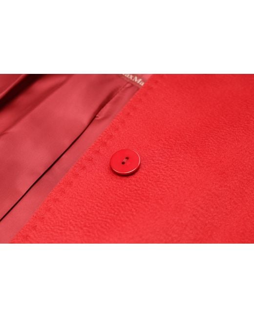 Max Mara Red Logo Coat