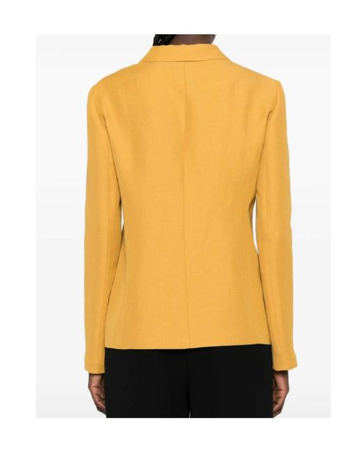 Fabiana Filippi Yellow Buttoned Pocket Blazer