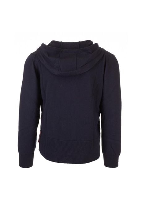 Thom Browne Blue Intarsia Stripe Hoodie for men