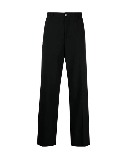 Marni Black Tropical Straight-Leg Tailored Trousers for men