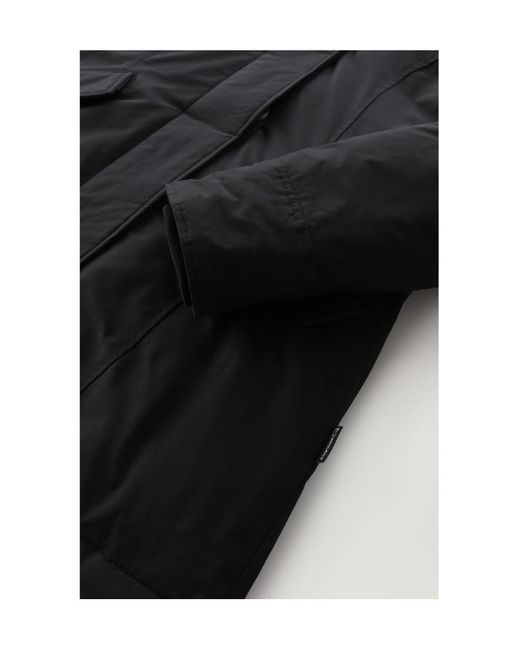 Woolrich Black Luxury Arctic Racoon Parka