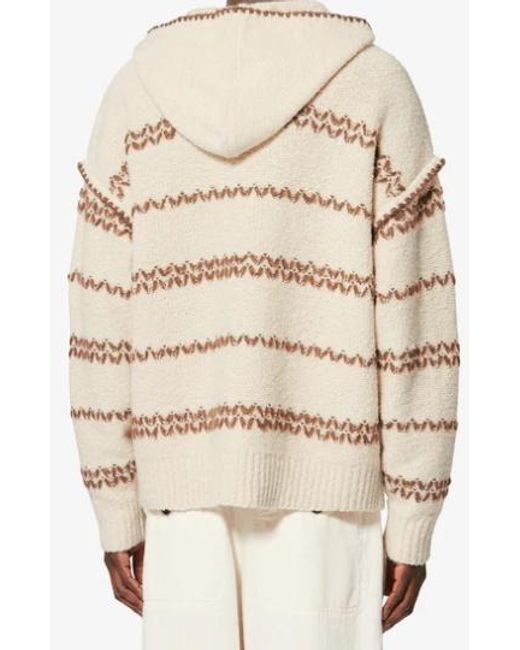 Isabel Marant Natural Hooded Knitted Jacket for men